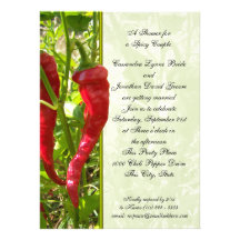 Chilli Pepper Wedding Shower Announcements