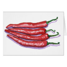 Chilli Peppers Greeting Cards