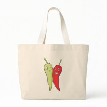 Chilli Peppers T Shirt | Red Green Chilli Peppers  Tote Bag