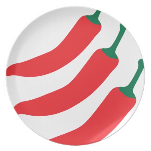 Chilli Pepper Dinner Plates, Chilli Pepper Party Plates