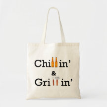 Chillin And Grillin Tote Canvas Bag