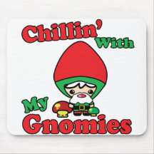 Chillin With My Gnomies Kawaii Gnome Toadstool Mousepad