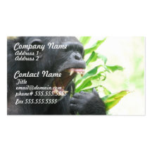 Chimpanzee Fangs Business Cards