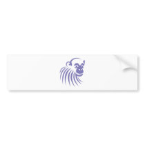 Chimpanzee in Swish Drawing Style bumper stickers