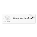 Chimpanzee Line Drawing bumper stickers