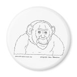 Chimpanzee Line Drawing magnets