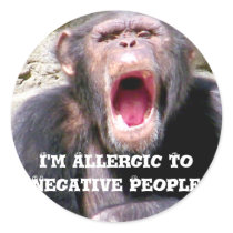Chimpanzee_ Round Stickers