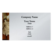 China Doll on Chair - Platinum Finish Business Card
