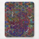 China Dragon Abstract Quilt Mouse Pad
