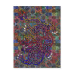 China Dragon Abstract Quilt Postcards