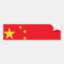 China Flag Bumper Sticker