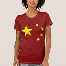 China Flag Star Tee Shirt