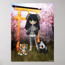 China Girl Beautiful Orient Print