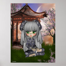 China Girl Beautiful Orient Print