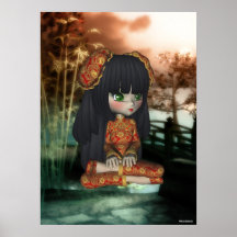 China Girl Beautiful Orient Print