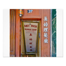 Chinatown, NYC- Barber Shop Photo Art