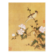 chinese art postcard