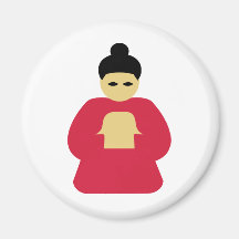 Chinese asian person fridge magnets