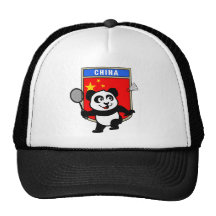 Chinese Badminton Panda Trucker Hat