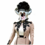 Chinese Crested dog Lady Retro Photo Sculpture photo sculptures