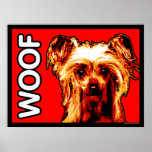 Chinese Crested WOOF Poster