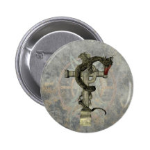 Chinese Dragon & Celtic Cross Pin