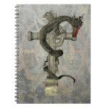Chinese Dragon & Celtic Cross Spiral Note Book
