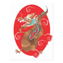 Chinese Dragon Design Postcards
