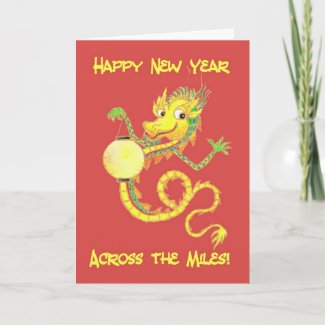 Chinese Dragon New Year Card, Across the Miles card
