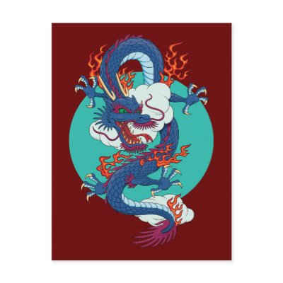 Chinese Dragon Postcard by brev87