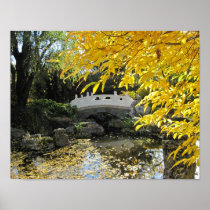 Chinese Garden in Fall Posters