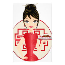 Chinese girl custom stationery
