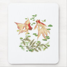 Chinese Gold Fish Good Luck Charms Mousepad