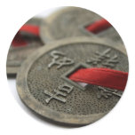 Chinese Good Luck Coins stickers