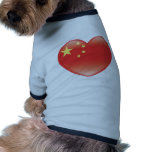 Chinese_heart_flag Pet T-shirt