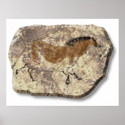 Chinese Horse stone poster