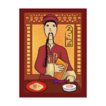 Chinese Kitchen God Postcard