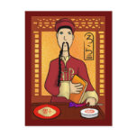 Chinese Kitchen God Postcard