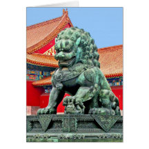 Chinese Lion Note Card