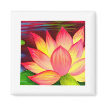 Chinese Lotus Water Lily Flower Art - Multi