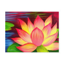 Chinese Lotus Water Lily Flower Art - Multi