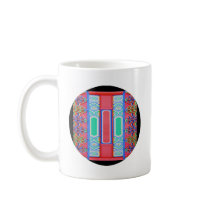 Chinese Lucky Blue Door Pattern Coffee Mug