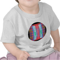 Chinese Lucky Blue Door Pattern Shirts