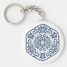 Chinese Medallion blue Key Chain