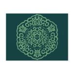 Chinese Medallion green Postcard