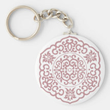 Chinese Medallion pink Keychains