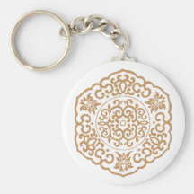 Chinese Medallion yellow Key Chains