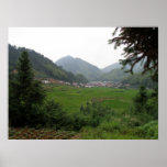 Chinese Mountain Village Poster posters