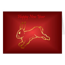 Chinese New Year Happy New Year 2011 rabbit Greeting Cards
