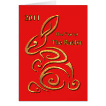Chinese New Year Rabbit Greeting Card
